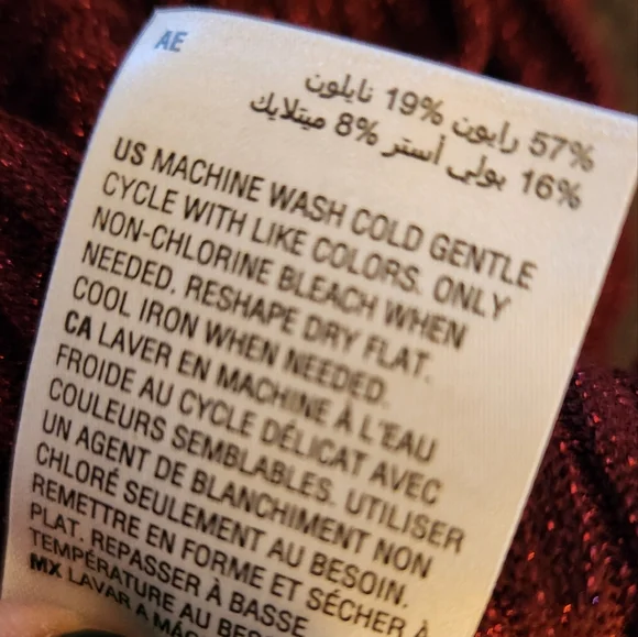 NWT Alfani Plus Women's V-Neck Ribbed Metallic Sweater - Picture 13 of 13